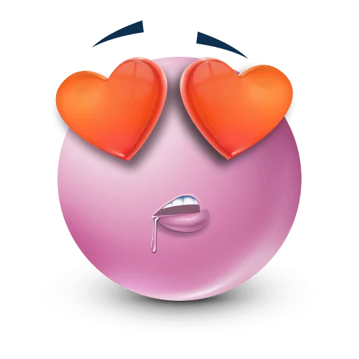 Pink Face Emoji @TgSticker стикер